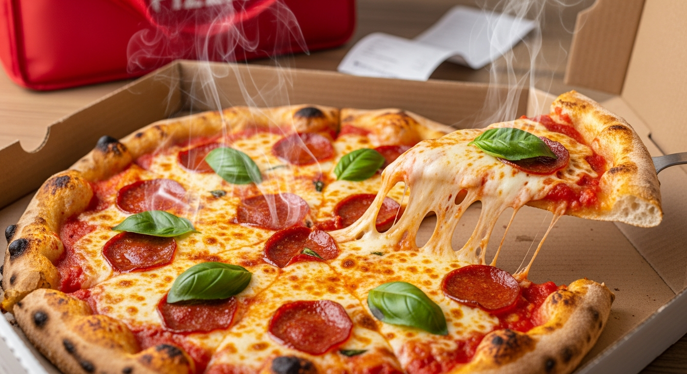 Rozvoz pizzy na kole v městě